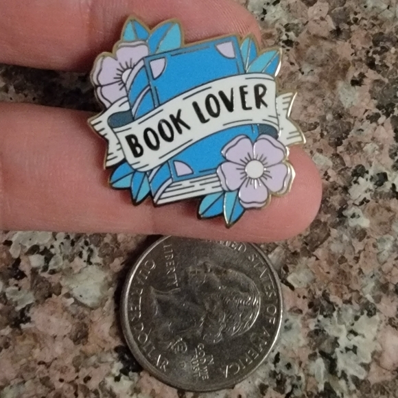 *2 for $13* Floral Book Lover Hard Enamel Pin - Picture 3 of 3